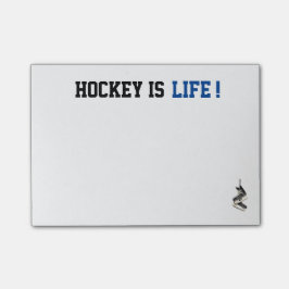 Notas Post-it® El hockey adaptable es poste de la vida que es