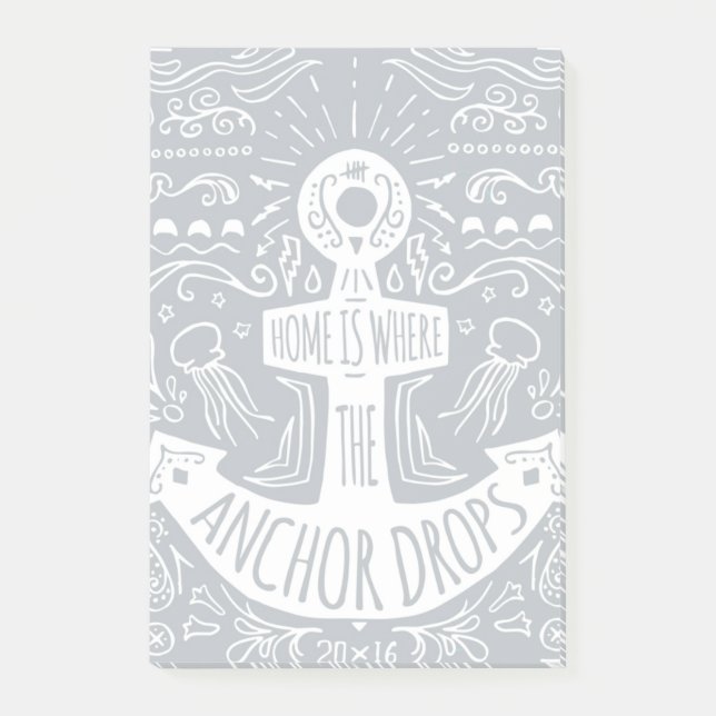 Notas Post-it® El hogar es adonde el ancla cae (Anverso)