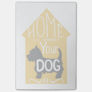 Notas Post-it® El hogar es donde está el perro