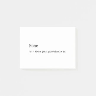 Notas Post-it® El hogar es donde está su Goldendoodle