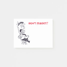 Notas Post-it® El hombre de pánico no se olvida