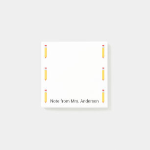 Notas Post-it® El huésped amarillo del lápiz personaliza
