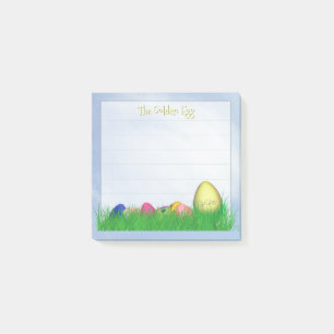 Notas Post-it® 'El Huevo de Pascua de Oro' - Cielo Azul