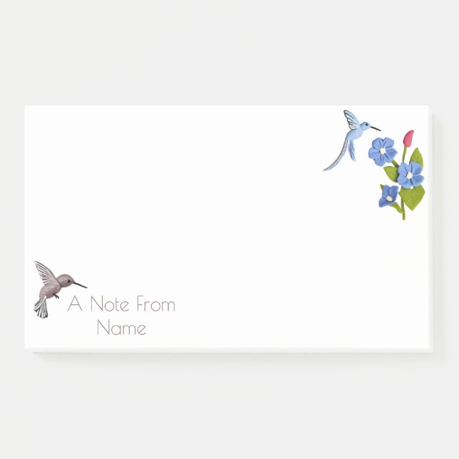 Notas Post-it® El Hummingbird de Playdoh personalizado publica su (Anverso)