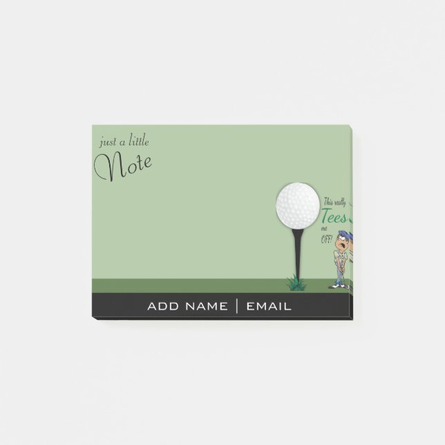 Notas Post-it® El humor me junta con te de golfista (Anverso)