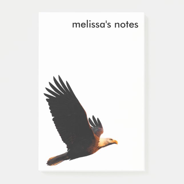 Notas Post-it® El impresionante águila calva en el vuelo invernal (Anverso)