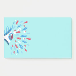 Notas Post-it® El loco Trippy Ojo Azul Psicodélico