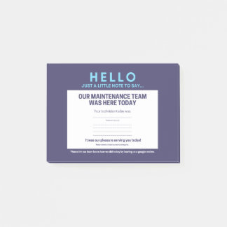 Notas Post-it® "El mantenimiento estaba aquí"