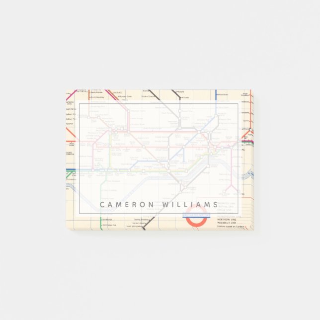 Notas Post-it® El mapa subterráneo de Londres (Anverso)
