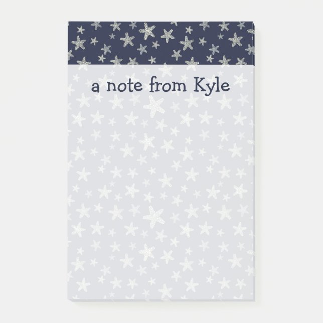 Notas Post-it® El mar del modelo el | de las estrellas de mar (Anverso)