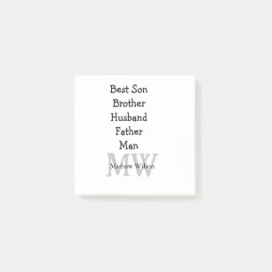 Notas Post-it® El mejor hombre hijo marido papá cita el texto del
