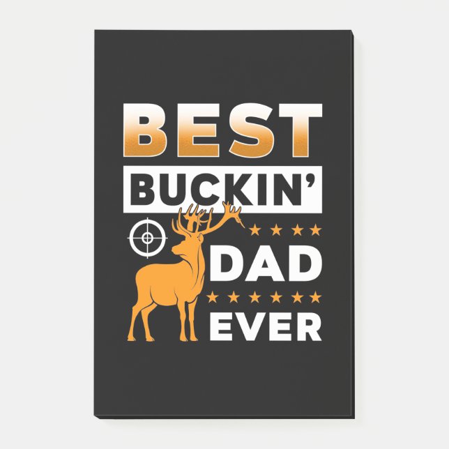 Notas Post-it® El mejor papá de Buckin (Anverso)