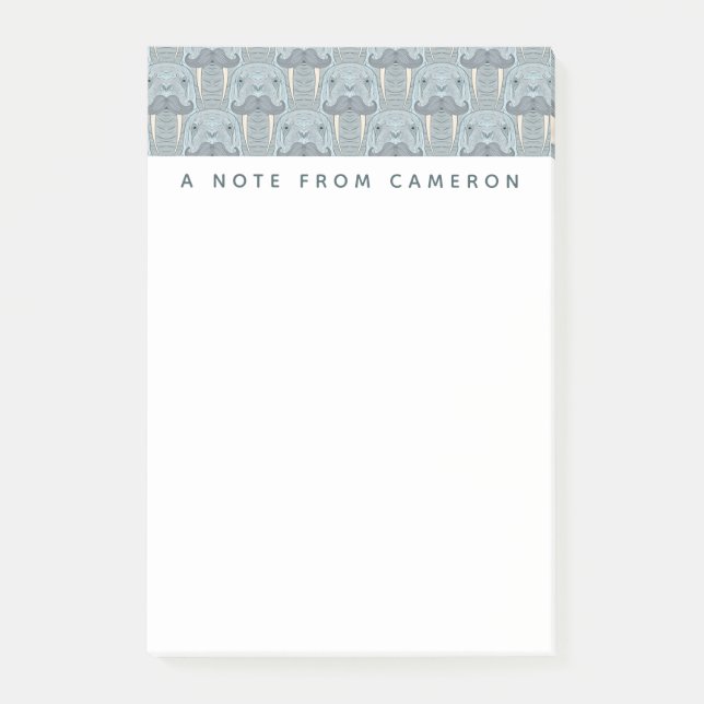 Notas Post-it® El modelo el | del bigote de la morsa añade su (Anverso)