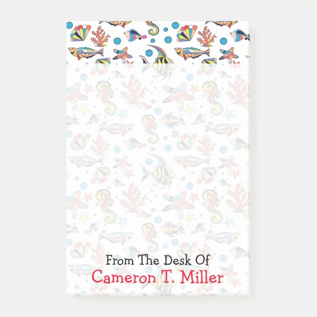 Notas Post-it® El modelo subacuático el | de la vida marina añade (Anverso)