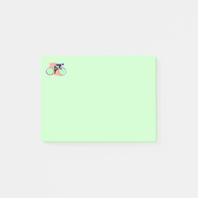 Notas Post-it® El montar en bicicleta artsy (Anverso)