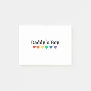 Notas Post-it® El niño de papá, el orgullo de los corazones arcoi