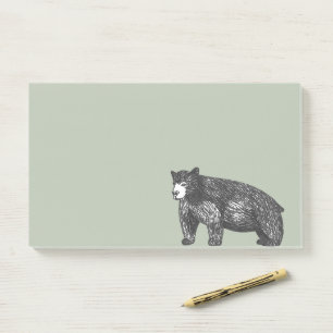 Notas Post-it® El oso negro de la selva rusa