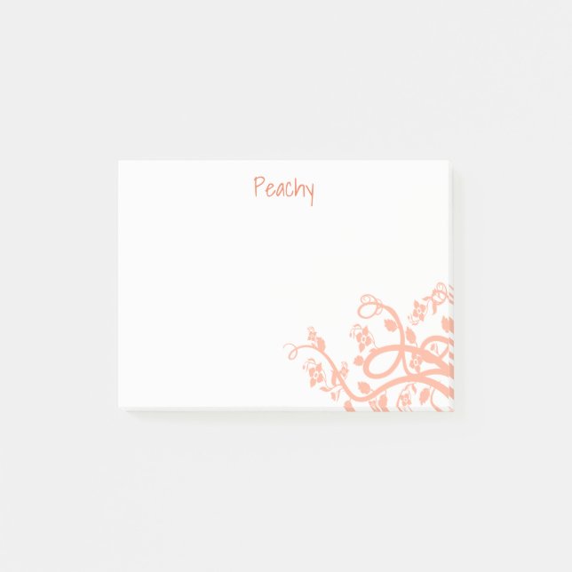 Notas Post-it® El pastel femenino florece vides y sale de las (Anverso)