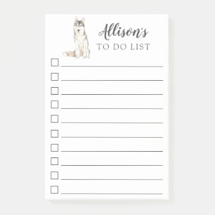 Notas Post-it® El Perro Husky Siberiano Personalizado Para Hacer