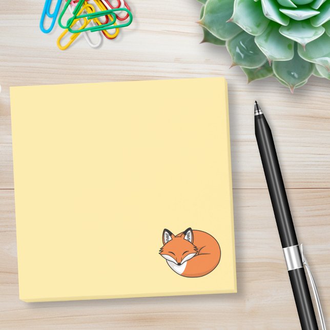 Notas Post-it® El Personalizado Fox durmiente es amarillo (Subido por el creador)