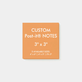 Notas Post-it® El personalizado personalizó 3" espacio en blanco