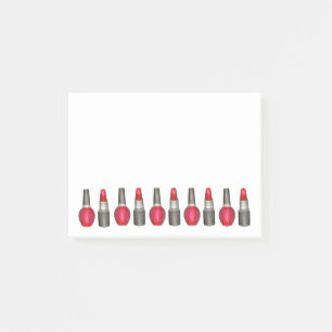 Notas Post-it® El pintalabios rojo Nail La belleza polaca de maqu