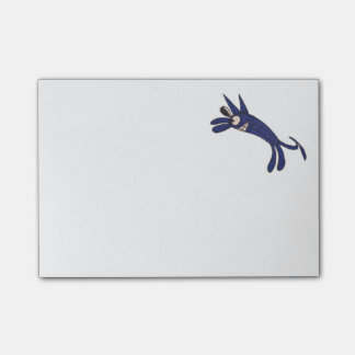 Notas Post-it® El Poste-it® azul del perro de JMCdesign observa 4