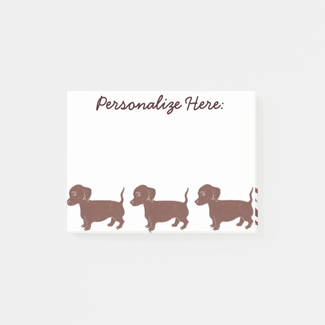 Notas Post-it® El Poste-it® personalizado los Dachshunds observa (Anverso)
