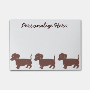 Notas Post-it® El Poste-it® personalizado los Dachshunds observa