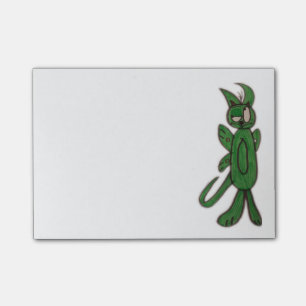 Notas Post-it® El Poste-it® verde del perro de JMCdesign observa