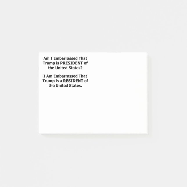 Notas Post-it® El presidente Trump (Anverso)