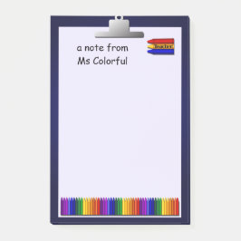 Notas Post-it® El Profesor Crayons Personalizado Lg Post It