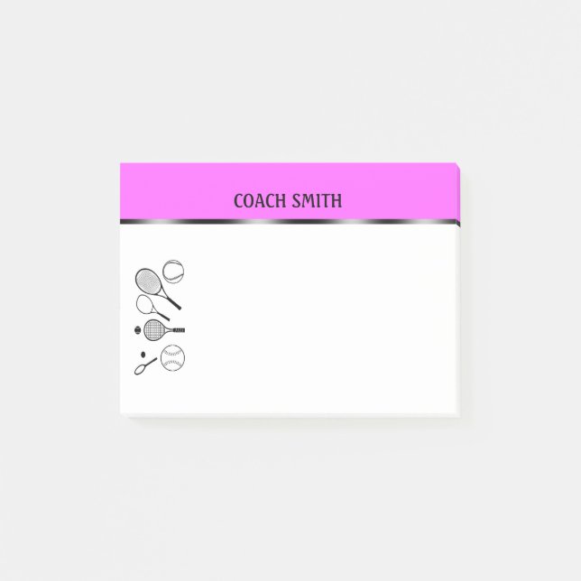 Notas Post-it® El profesor del coche de tenis PERSONALIZA (Anverso)