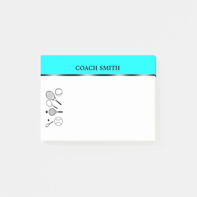 Notas Post-it® El profesor del coche de tenis PERSONALIZA (Anverso)