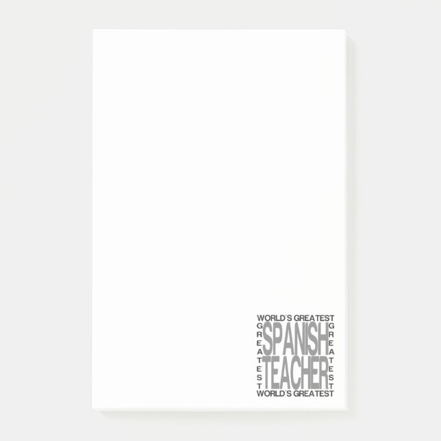 Notas Post-it® El profesor español más grande de los mundos (Anverso)