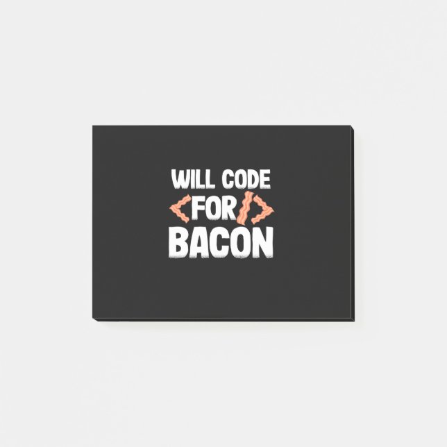 Notas Post-it® El Programador Codificará El Bacon (Anverso)