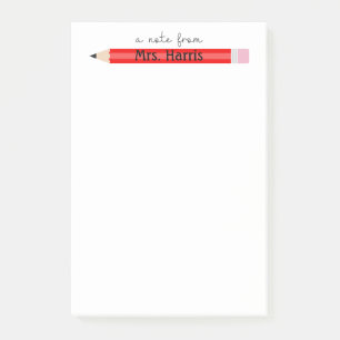 Notas Post-it® El regalo del profesor personalizado "A Note From"