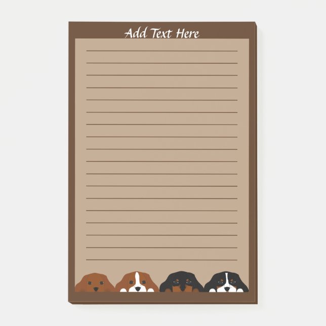 Notas Post-it® El rey Carlos Spaniel Perro Cachorro (Anverso)