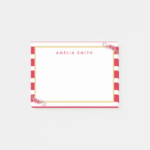 Notas Post-it® El rosa conocido personalizado moda raya las