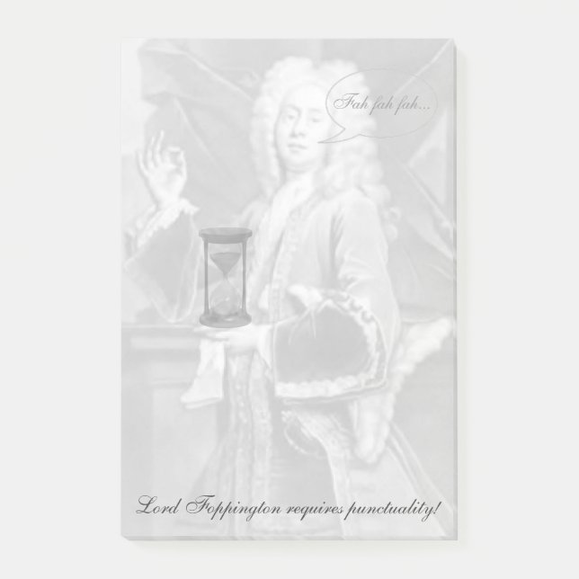 Notas Post-it® ¡El señor F. requiere puntualidad! Perfeccionismo (Anverso)