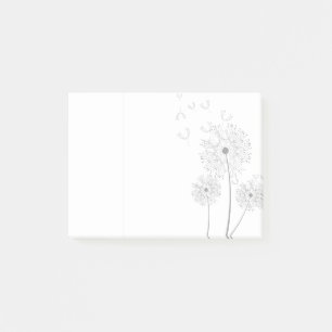 Notas Post-it® El soplar simple de las semillas del diente de
