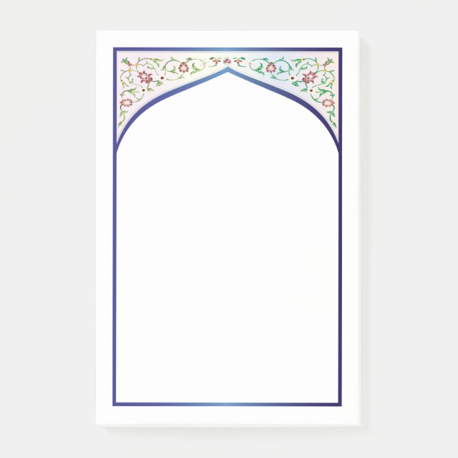 Notas Post-it® El Taj Mahal floral (Anverso)
