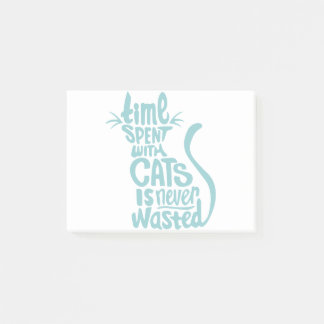 Notas Post-it® El tiempo pasado con los gatos nunca se pierde