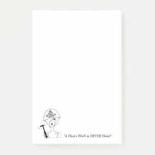 Notas Post-it® "¡El trabajo de una diva NUNCA se hace!"