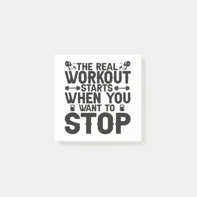 Notas Post-it® El verdadero entrenamiento empieza cuando quieres  (Anverso)