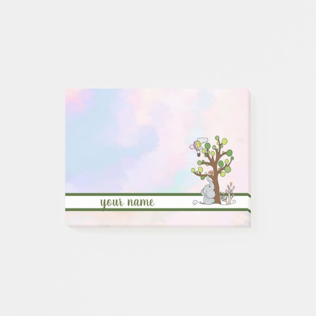 Notas Post-it® Elefant und baum Post-it Klebezettel (Anverso)