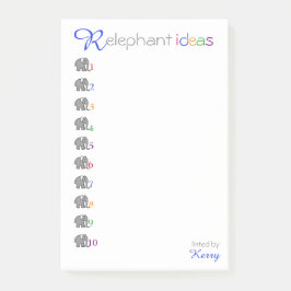 Notas Post-it® Elefante creativo personalizado de las ideas de