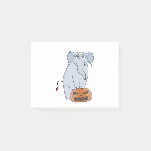 Notas Post-it® Elefante de calabaza (Anverso)