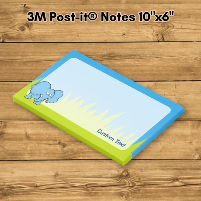 Notas Post-it® Elefante de Dibujos Animados Azul (Subido por el creador)