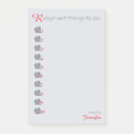 Notas Post-it® Elefante gris "RElephant" personalizado
